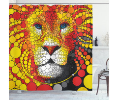 Abstract Lion in Wild Shower Curtain