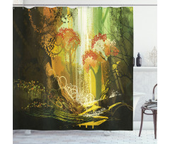 Vivid Autumn Season Shower Curtain