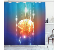 Abstract Binary Digit Shower Curtain