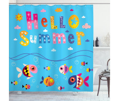 Patchwork Style and Words Shower Curtain