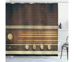 Retro 60s Music Style Shower Curtain