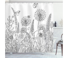 Flowers Garden Scenery Shower Curtain