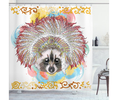 Primitive Feathers Ethnic Shower Curtain
