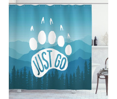Mountains Graphic Shower Curtain