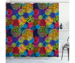 Geometric Sketchy Forms Shower Curtain