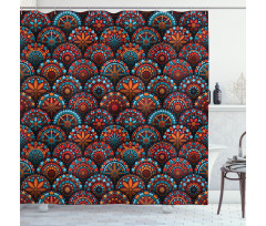 Geometric Floral Forms Shower Curtain