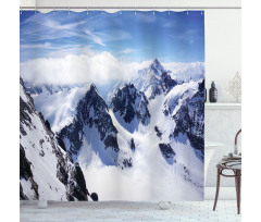 Mountain Peak Scenery Shower Curtain