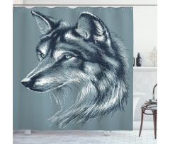 Wild Exotic Wolf Image Shower Curtain
