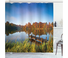 Fishing on a Lake View Shower Curtain