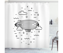 Clouds Balloons Sketch Shower Curtain