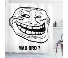 Cartoon Style Troll Guy Shower Curtain