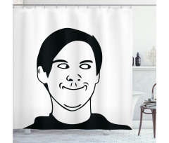 Oh Crap Troll Face Guy Shower Curtain