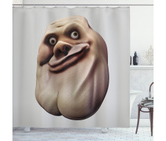 Awkward Meme Ugly Face Shower Curtain