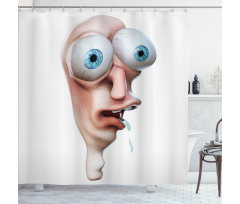 Stupid Derp Human Comics Shower Curtain