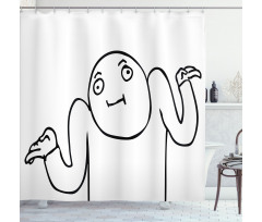 Whaever Guy Meme Sketchy Shower Curtain
