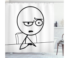 So What Guy Meme Face Shower Curtain