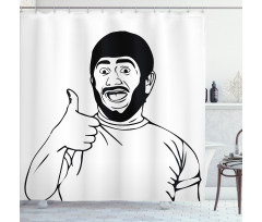 Nice Job Bro Thumbs Shower Curtain