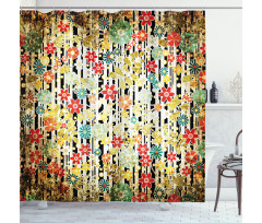 Ivy Leaves and Scenery Shower Curtain