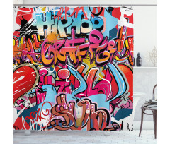 Hip Hop Street Art Shower Curtain