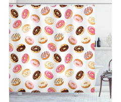 American Dessert Donuts Shower Curtain