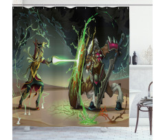 Comics Wild Superheros Shower Curtain