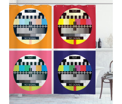 Television Channel Sign Shower Curtain