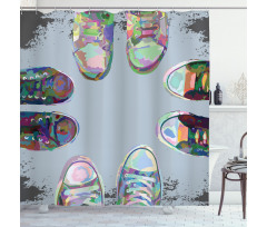 Friends Shoes in Street Shower Curtain