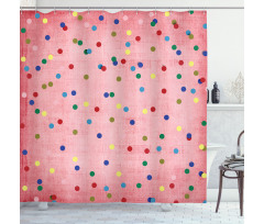 Geometric Circles Image Shower Curtain