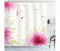 Abstract Natural Lotus Shower Curtain