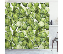 Sun Cactus Landscape Shower Curtain