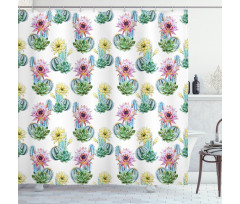 Mexican Plant Cactus Shower Curtain