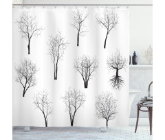 Forest Trees Branches Shower Curtain