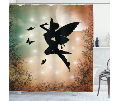 Fairy and Butterfly Wing Shower Curtain