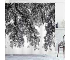 Tree Branches and Leaves Shower Curtain