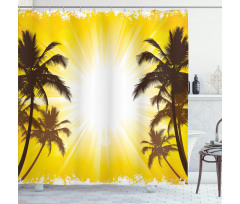 Place with Palm Trees Shower Curtain