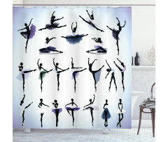Female Ballet Dancers Shower Curtain