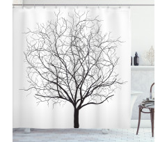 Old Withered Oak Leaf Shower Curtain