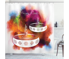 Abstract Rainbow Design Shower Curtain
