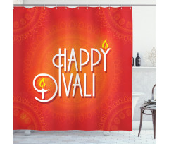 Happy Diwali Candles Shower Curtain