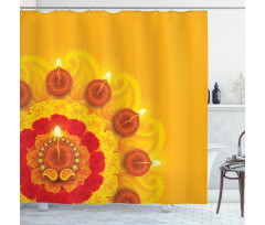Flowers Diwali Shower Curtain
