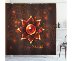 Beams and Diwali Wishes Shower Curtain