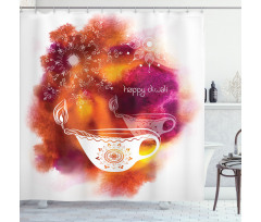 Brushstroke Candle Shower Curtain