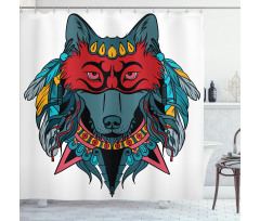 Wolf Animal Theme Shower Curtain
