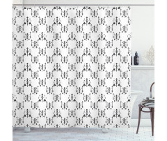 Arrows Black and White Shower Curtain