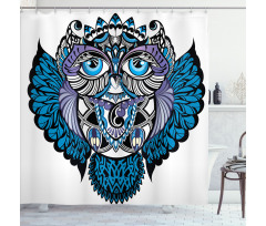 Owl Bird Animal Tattoo Shower Curtain