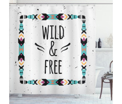 Geometric Boho Frame Shower Curtain