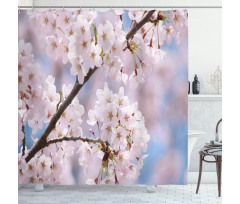 Floral Cherry Branches Shower Curtain