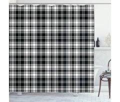 British Tartan Pattern Shower Curtain