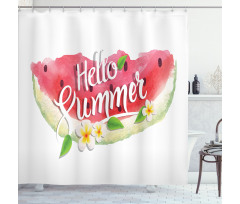 Summer Welcome Words Shower Curtain
