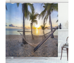 Paradise Beach Palms Shower Curtain